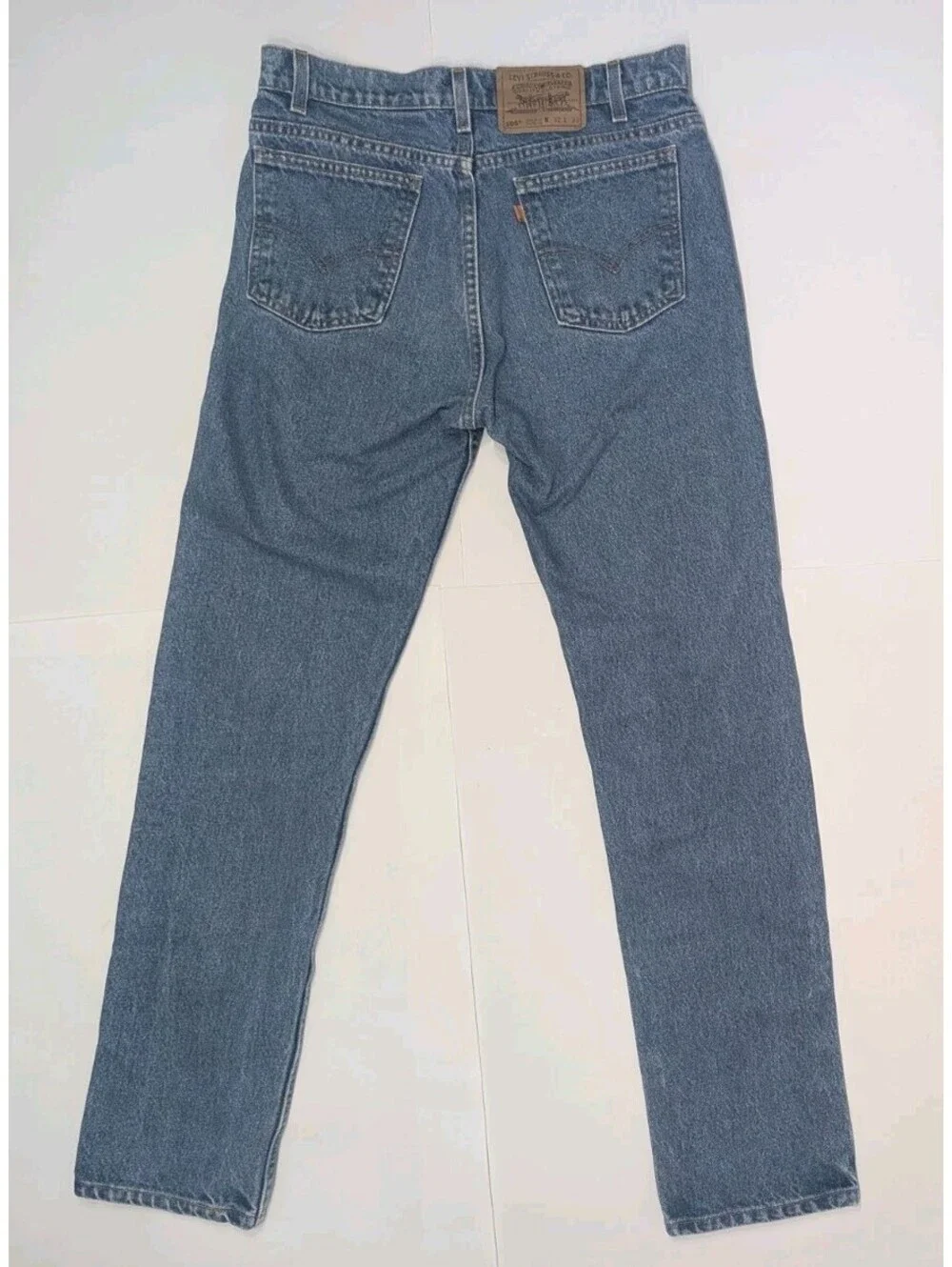 Vintage Levis 505 Jeans Mens 32x32 Orange Blank Tab Reg Straight Fit Made USA